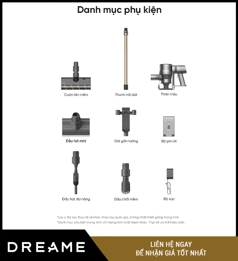 Dreame V12S Máy hút bụi cầm tay không dây - Hàng Chính Hãng