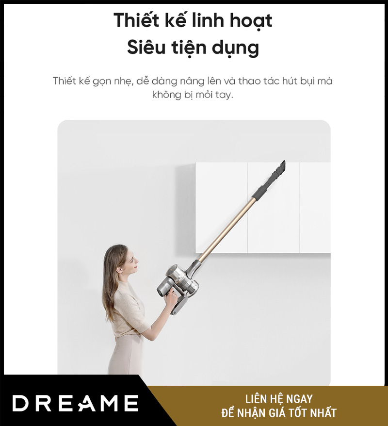 Dreame V12S Máy hút bụi cầm tay không dây - Hàng Chính Hãng