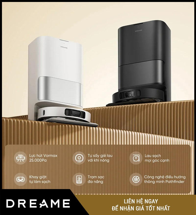 Dreame D30 Ultra CE Trắng/Đen - Robot hút bụi lau nhà