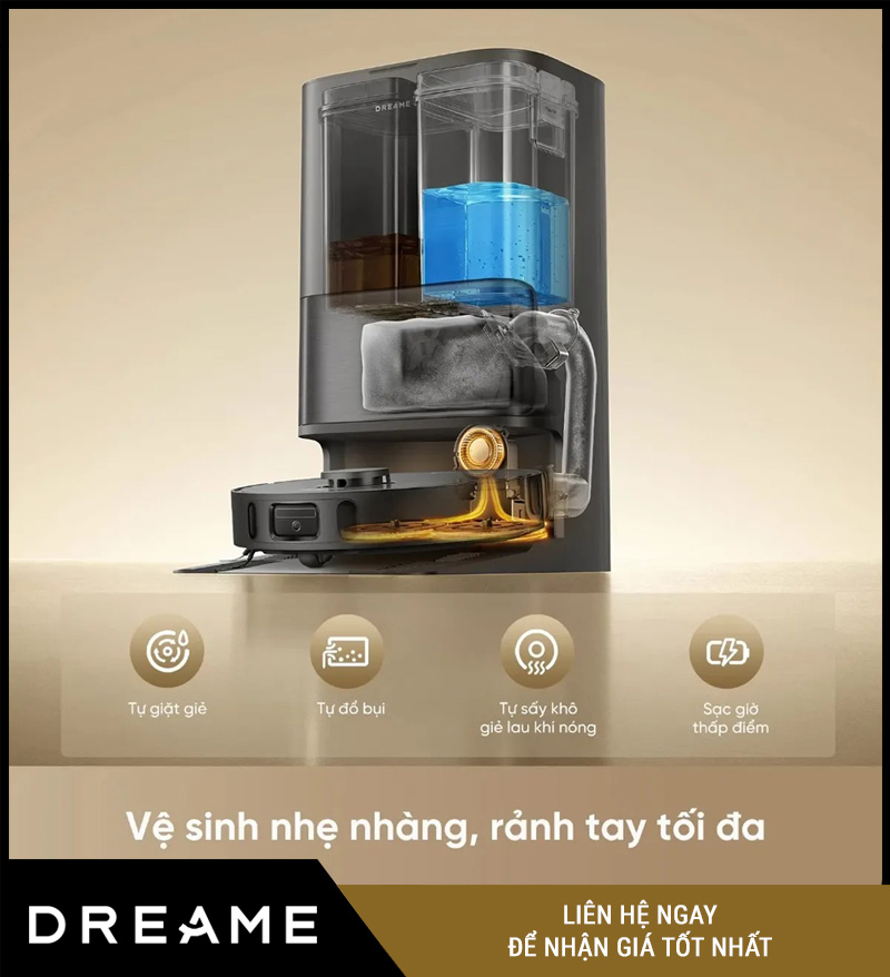 Dreame D30 Ultra CE Trắng/Đen - Robot hút bụi lau nhà