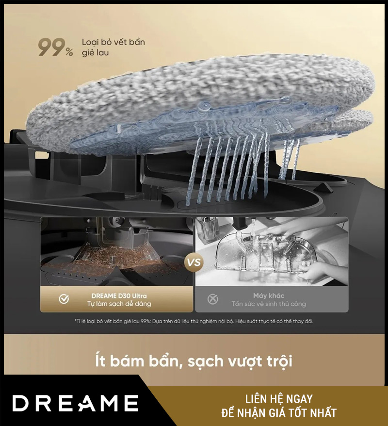 Dreame D30 Ultra CE Trắng/Đen - Robot hút bụi lau nhà