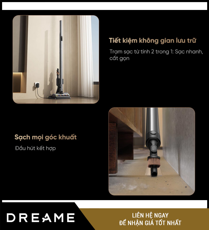 Dreame Air Máy hút bụi lau nhà cầm tay – Bản Quốc Tế