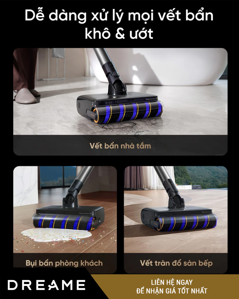Dreame Air Máy hút bụi lau nhà cầm tay – Bản Quốc Tế