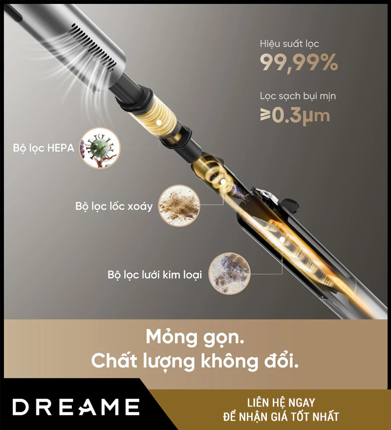 Dreame Air Máy hút bụi lau nhà cầm tay – Bản Quốc Tế
