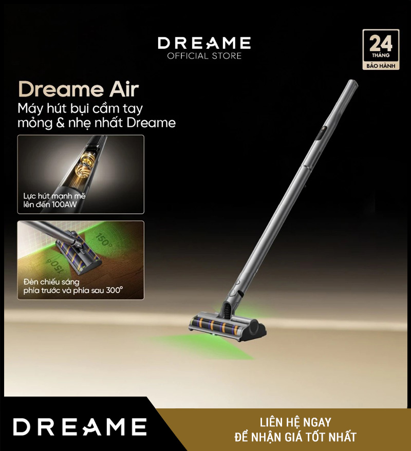 Dreame Air Máy hút bụi lau nhà cầm tay – Bản Quốc Tế