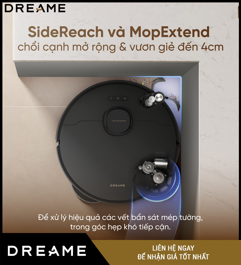 Dreame L50s Pro Ultra Trắng/Đen - Robot Hút Bụi Lau Nhà