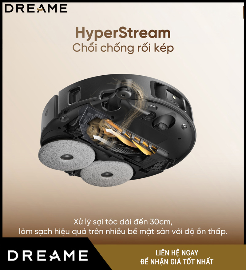 Dreame L50s Pro Ultra Trắng/Đen - Robot Hút Bụi Lau Nhà