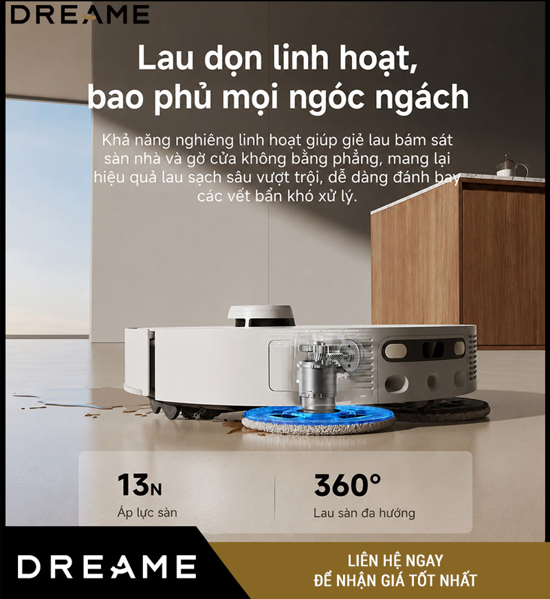 Dreame L50s Pro Ultra Trắng/Đen - Robot Hút Bụi Lau Nhà