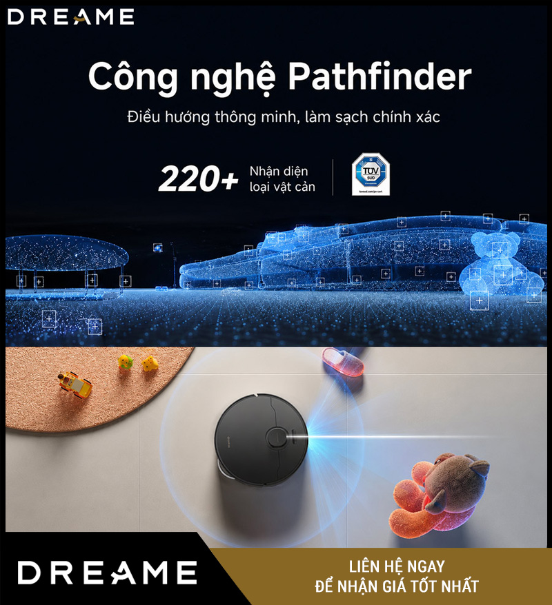 Dreame L50s Pro Ultra Trắng/Đen - Robot Hút Bụi Lau Nhà