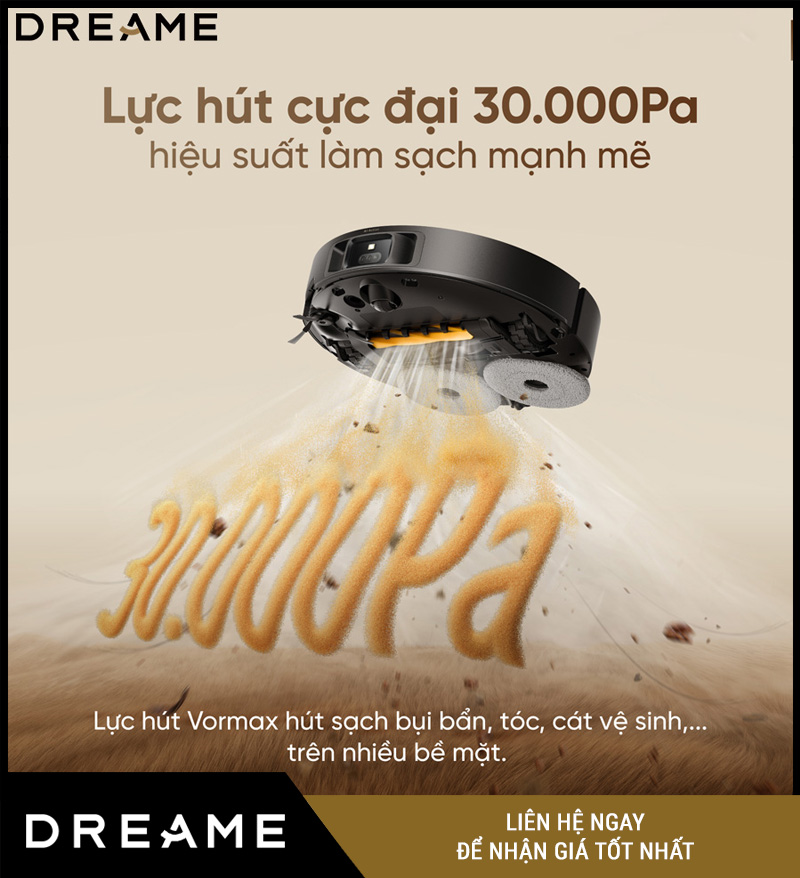 Dreame L50s Pro Ultra Trắng/Đen - Robot Hút Bụi Lau Nhà