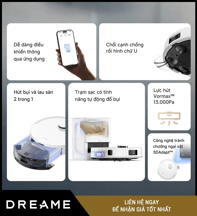 Mova E20s Pro Plus Trắng - Robot Hút Bụi Lau Nhà