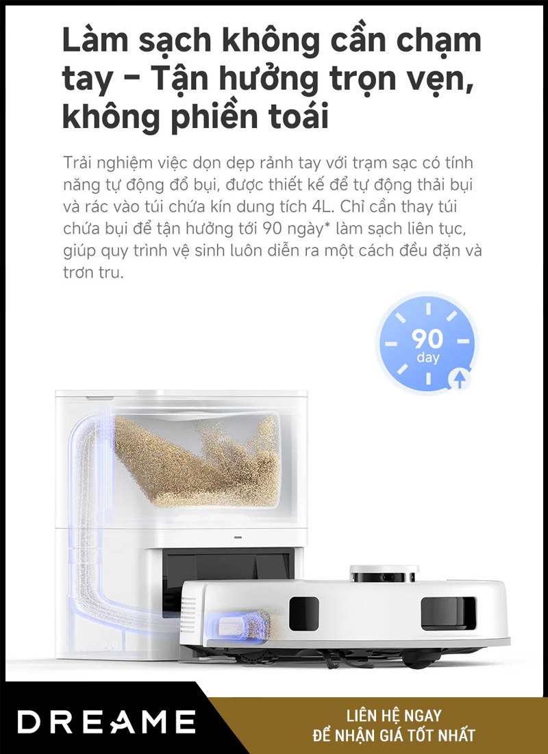 Mova E20s Pro Plus Trắng - Robot Hút Bụi Lau Nhà
