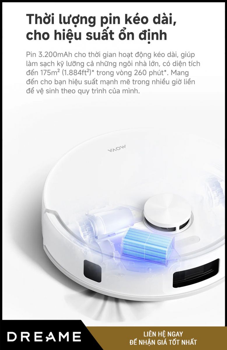 Mova E20s Pro Plus Trắng - Robot Hút Bụi Lau Nhà