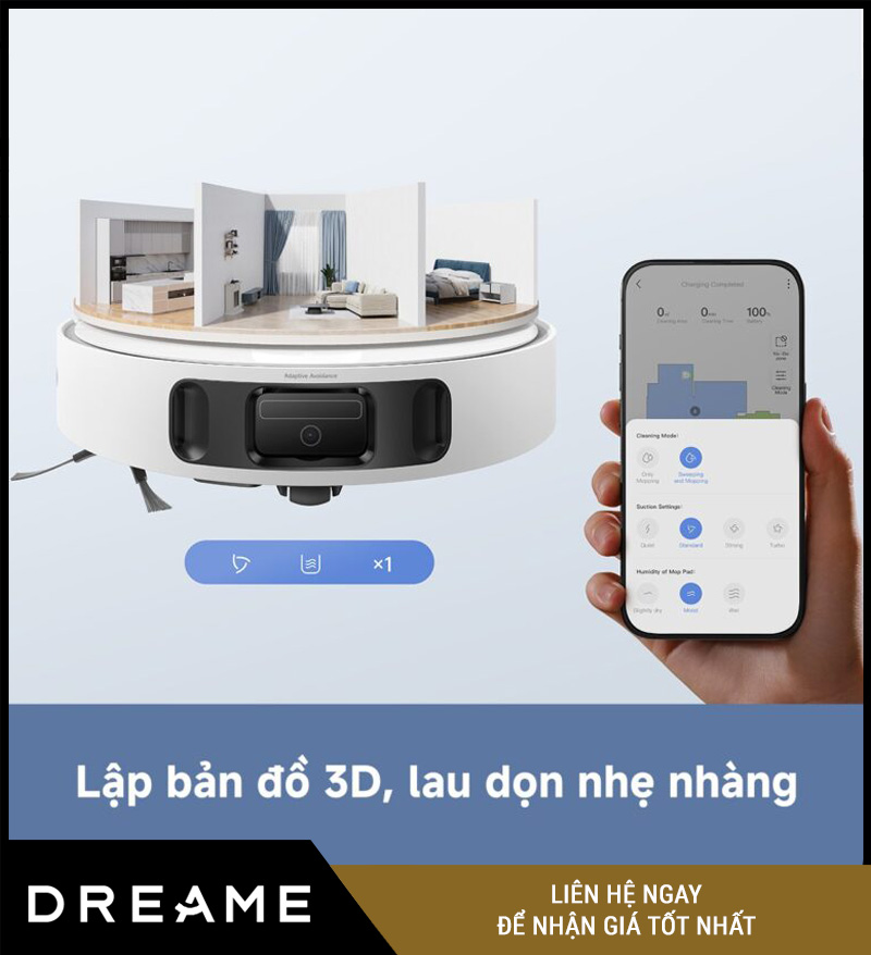 Mova E40 Ultra Trắng - Robot hút bụi lau nhà