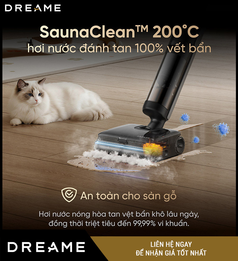 Dreame H16 Steam - Máy Hút Bụi Lau Nhà Cầm Tay