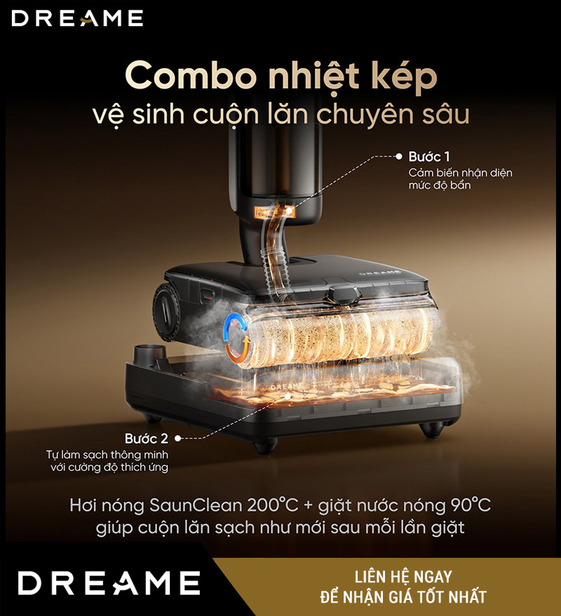 Dreame H16 Steam - Máy Hút Bụi Lau Nhà Cầm Tay