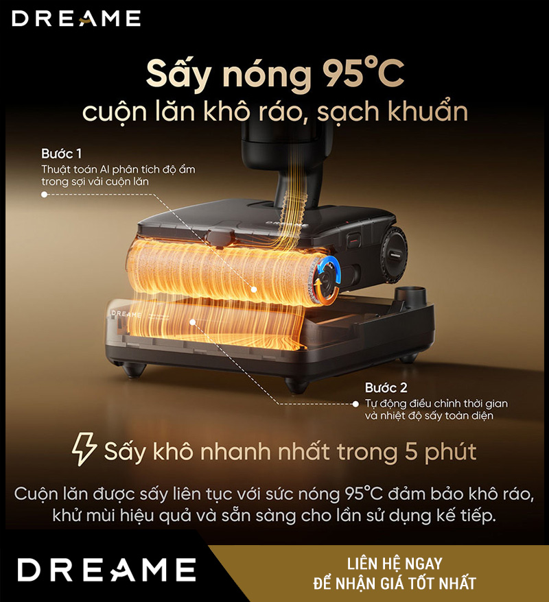 Dreame H16 Steam - Máy Hút Bụi Lau Nhà Cầm Tay