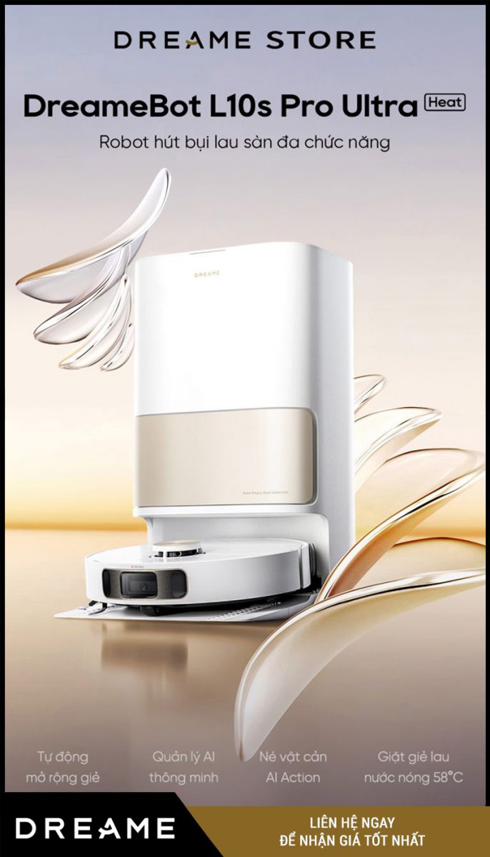 Dreame L10s Ultra Heat Trắng- Robot hút bụi lau nhà
