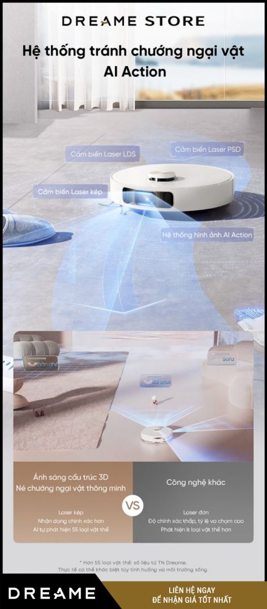 Dreame L10s Ultra Heat Trắng- Robot hút bụi lau nhà
