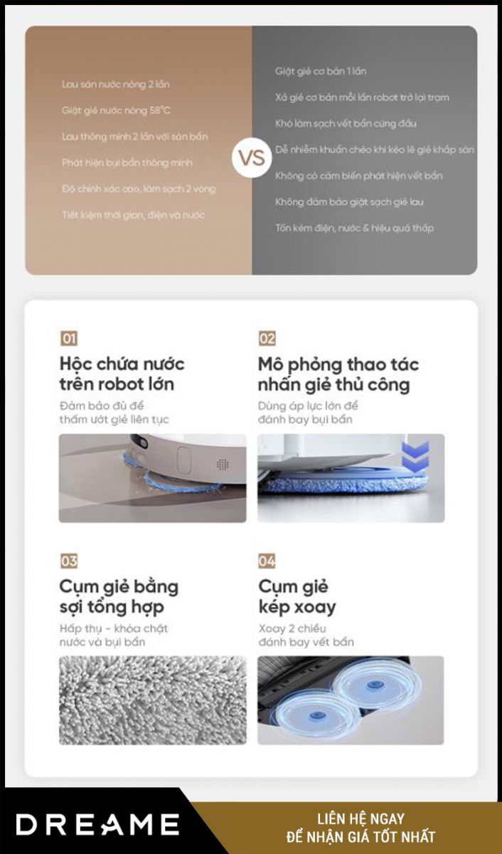 Dreame L10s Ultra Heat Trắng- Robot hút bụi lau nhà