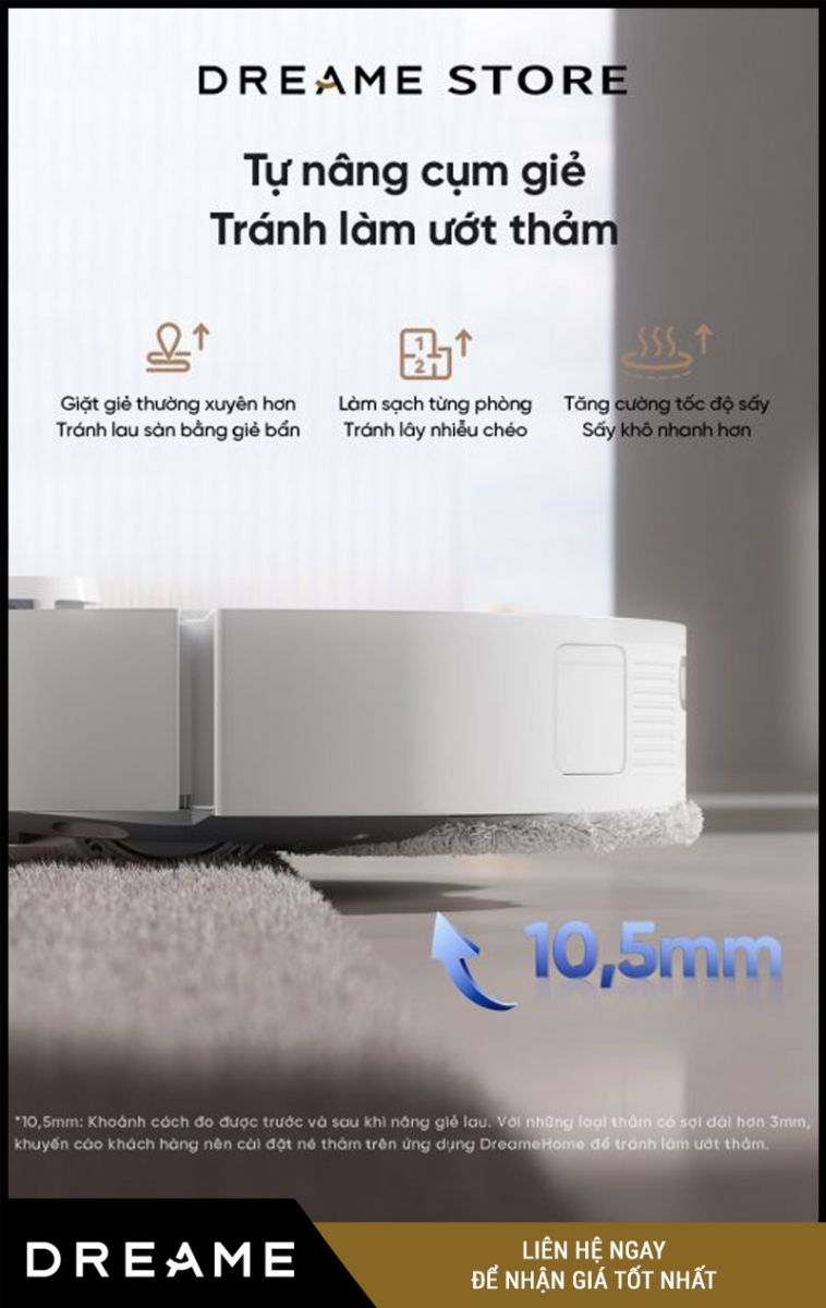 Dreame L10s Ultra Heat Trắng- Robot hút bụi lau nhà