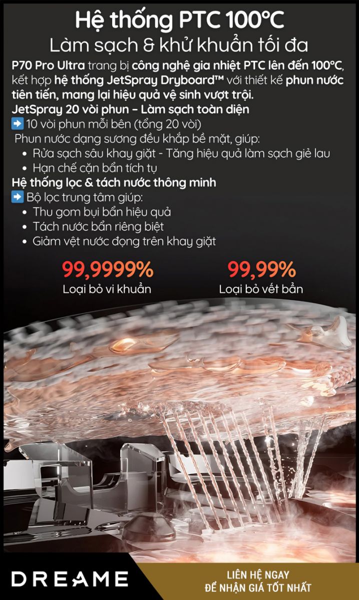 Mova P70 Pro Ultra Đen - Robot hút bụi lau nhà