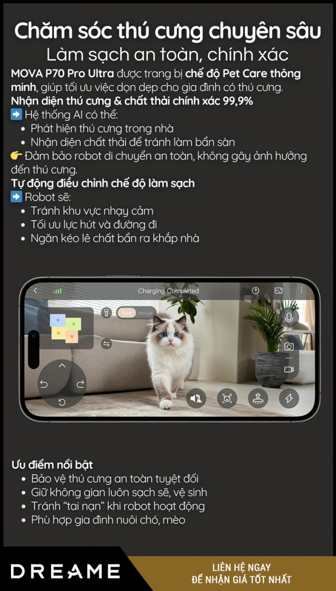 Mova P70 Pro Ultra Đen - Robot hút bụi lau nhà