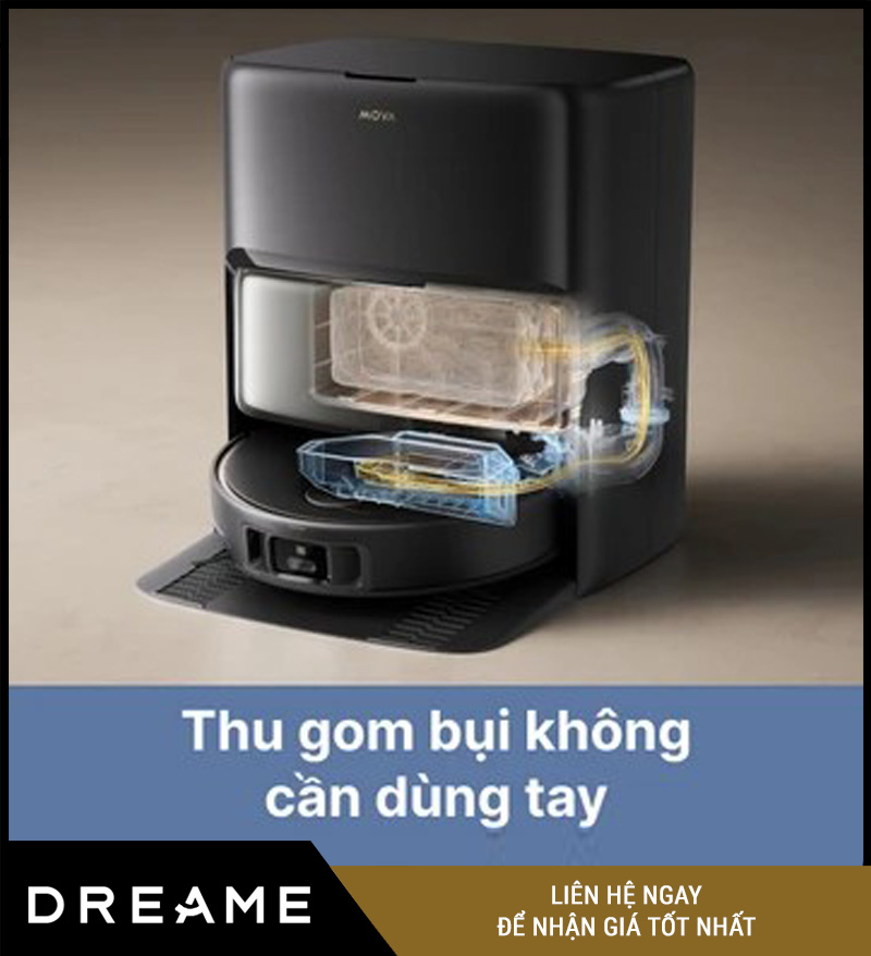 Mova V50 Ultra Trắng/Đen - Robot hút bụi lau nhà