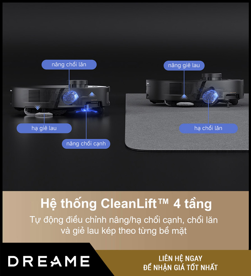 Mova Z50 Ultra Đen - Robot hút bụi lau nhà