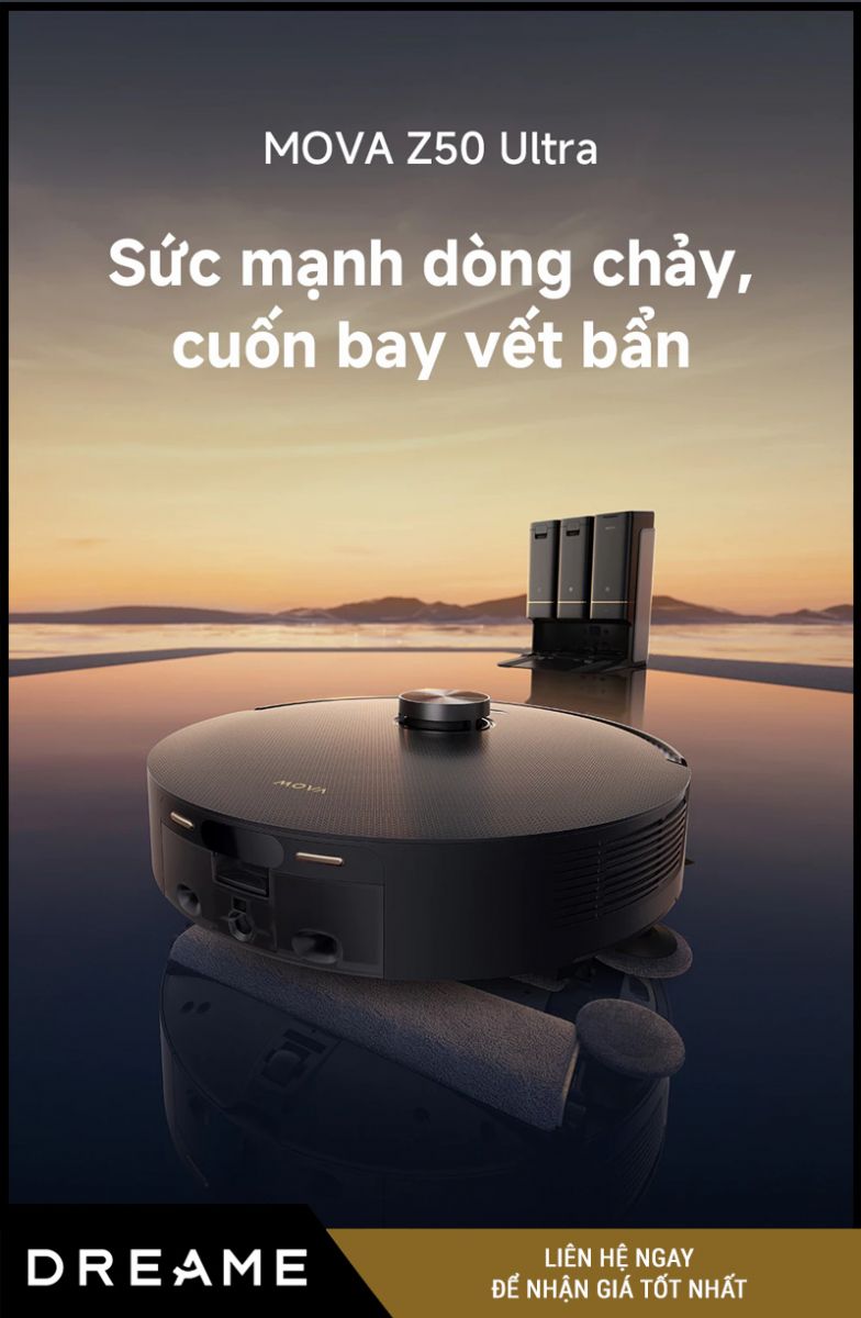 Mova Z50 Ultra Đen - Robot hút bụi lau nhà